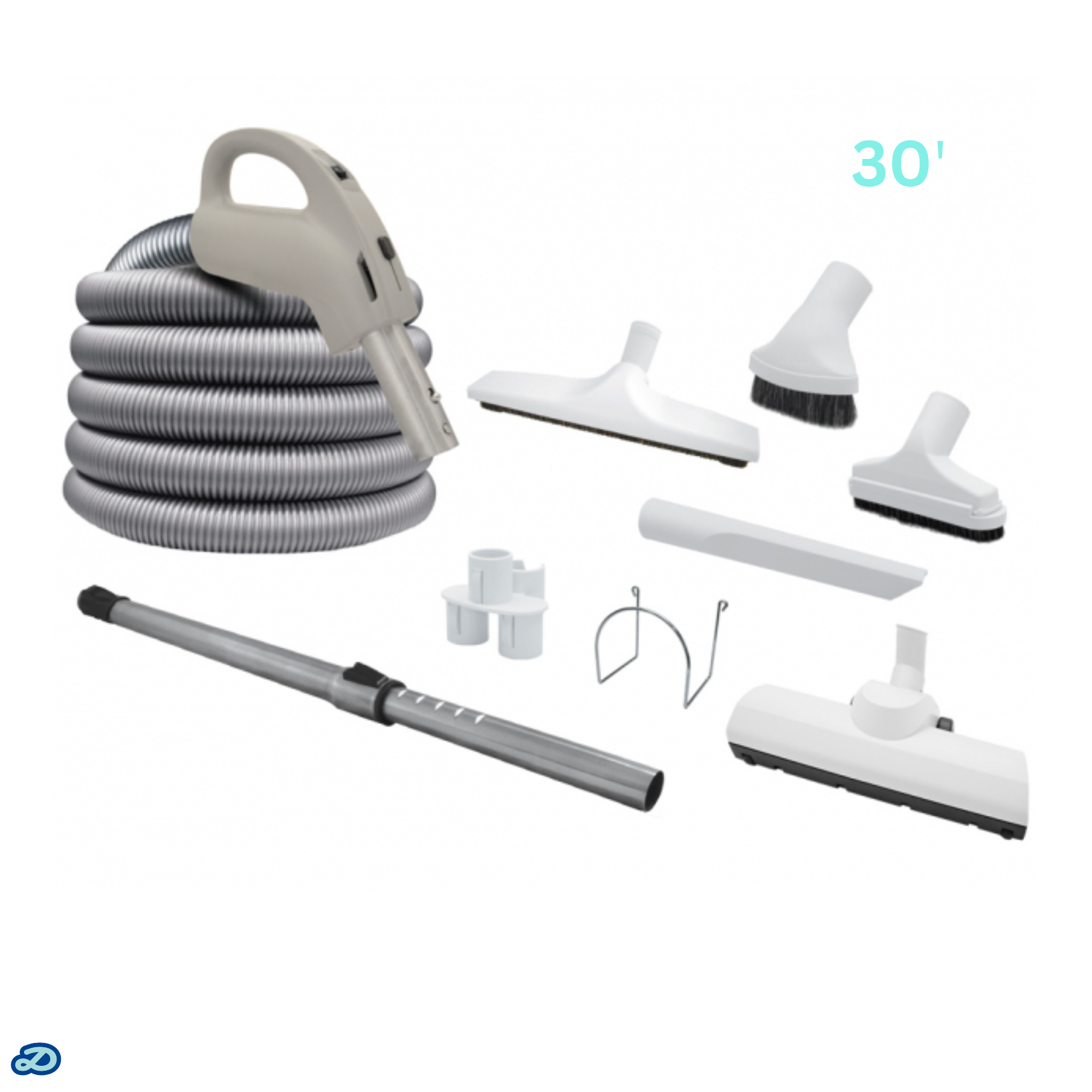 Attachment kit 24V Super Pack with Super Flex hose - air driven power nozzle (30')