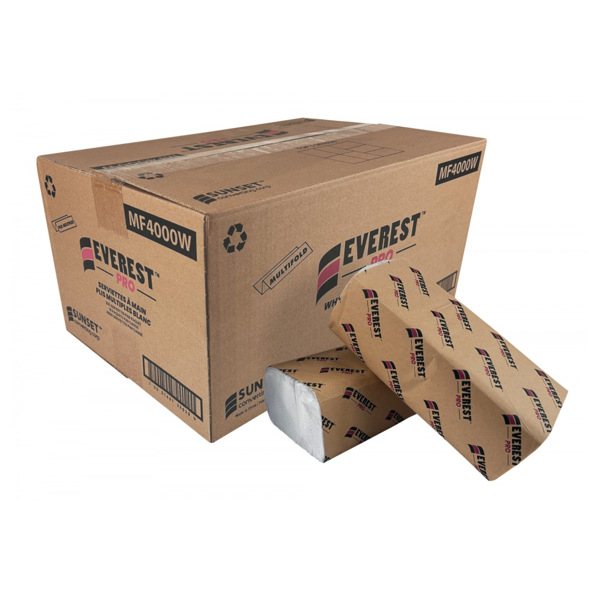 Hand Towels - 250 per Pack - 16 Packs per Box - Mutiple Folds - White