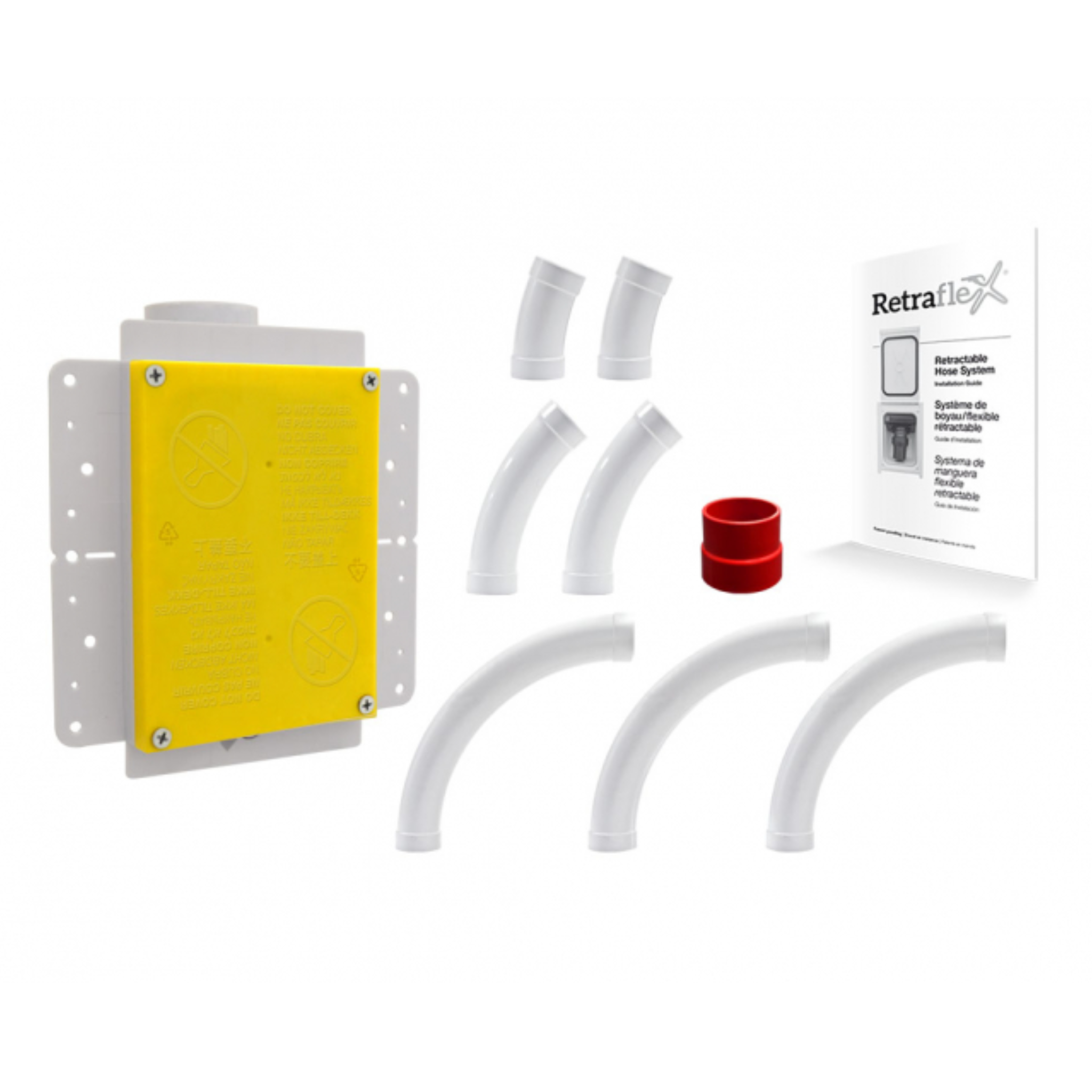 Retraflex Combo - 125 Black Edition central vacuum with bag and 1 retractable hose inlet, including accessories and installation kit - 40' (12.19 m) - Softtouch hose