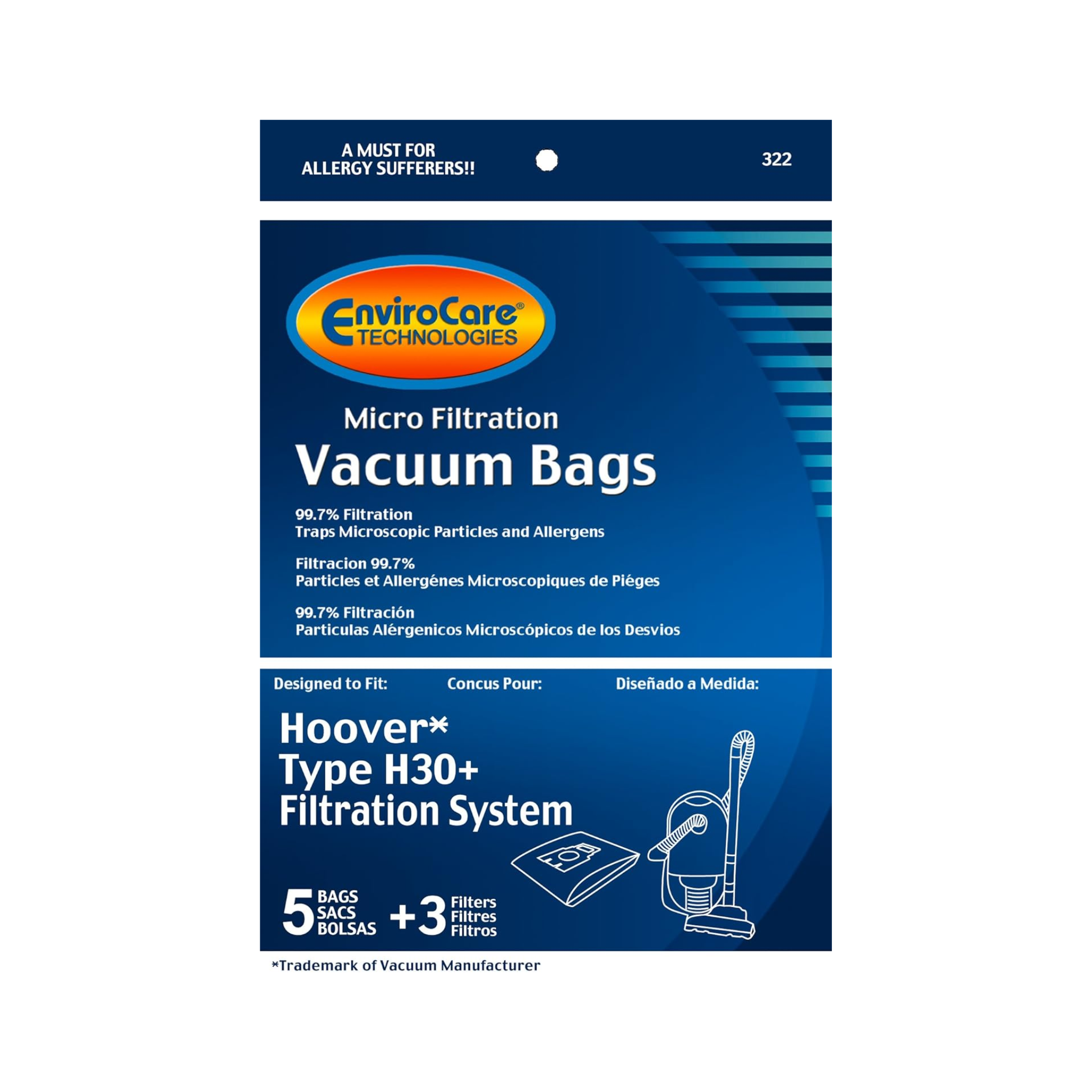 EnviroCare Vacuum Bags – Micro Filtration Hoover Type H30+
