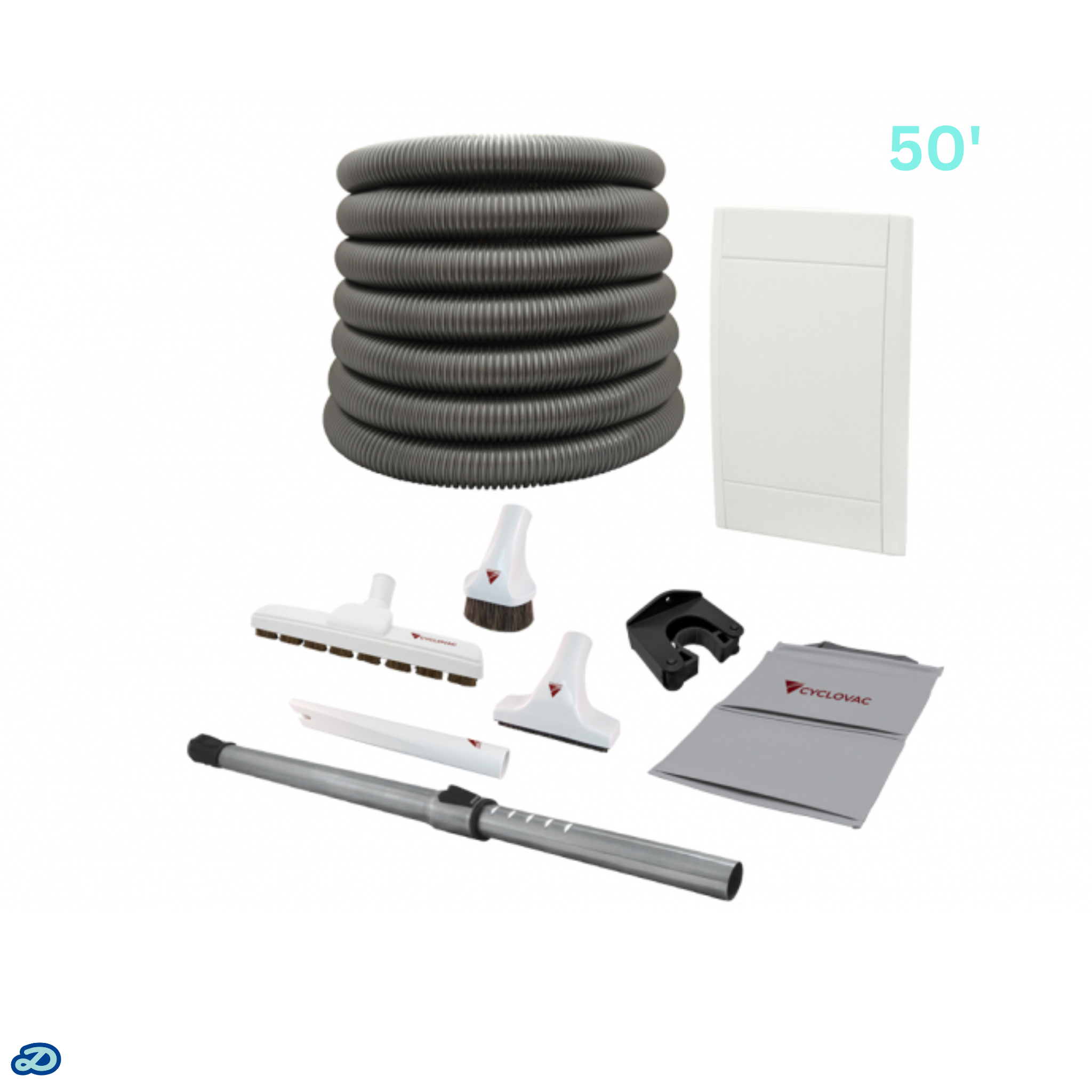 Ensemble d'accessoires Retraflex avec tuyau SpeedyFlex et brosse Super Luxe (50')