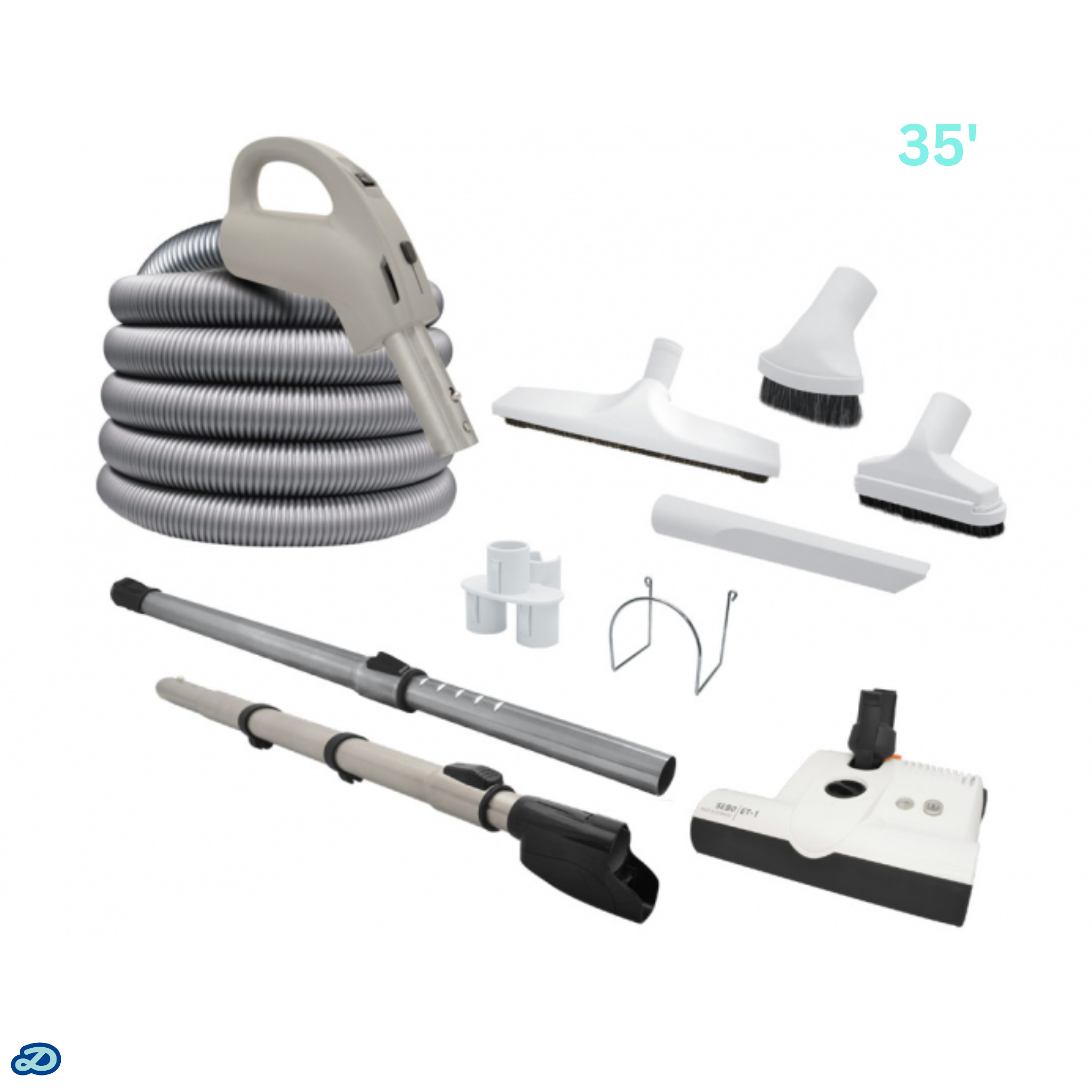 Electric attachment kit 110/24V Super Pack with Super Flex hose & powerhead (35')
