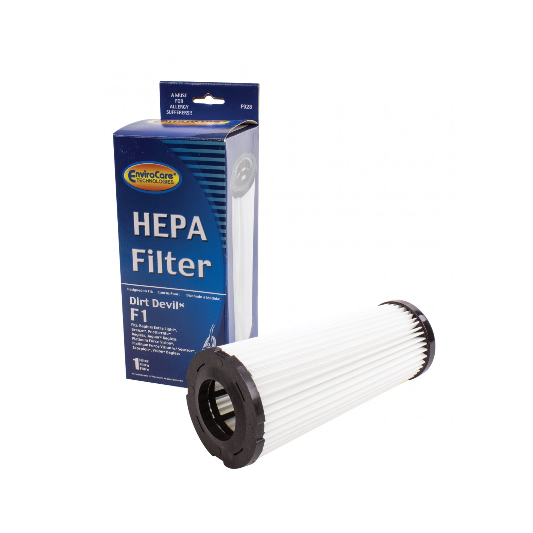 HEPA Complete Filter Type F-1 for Dirt Devil Upright Vacuum