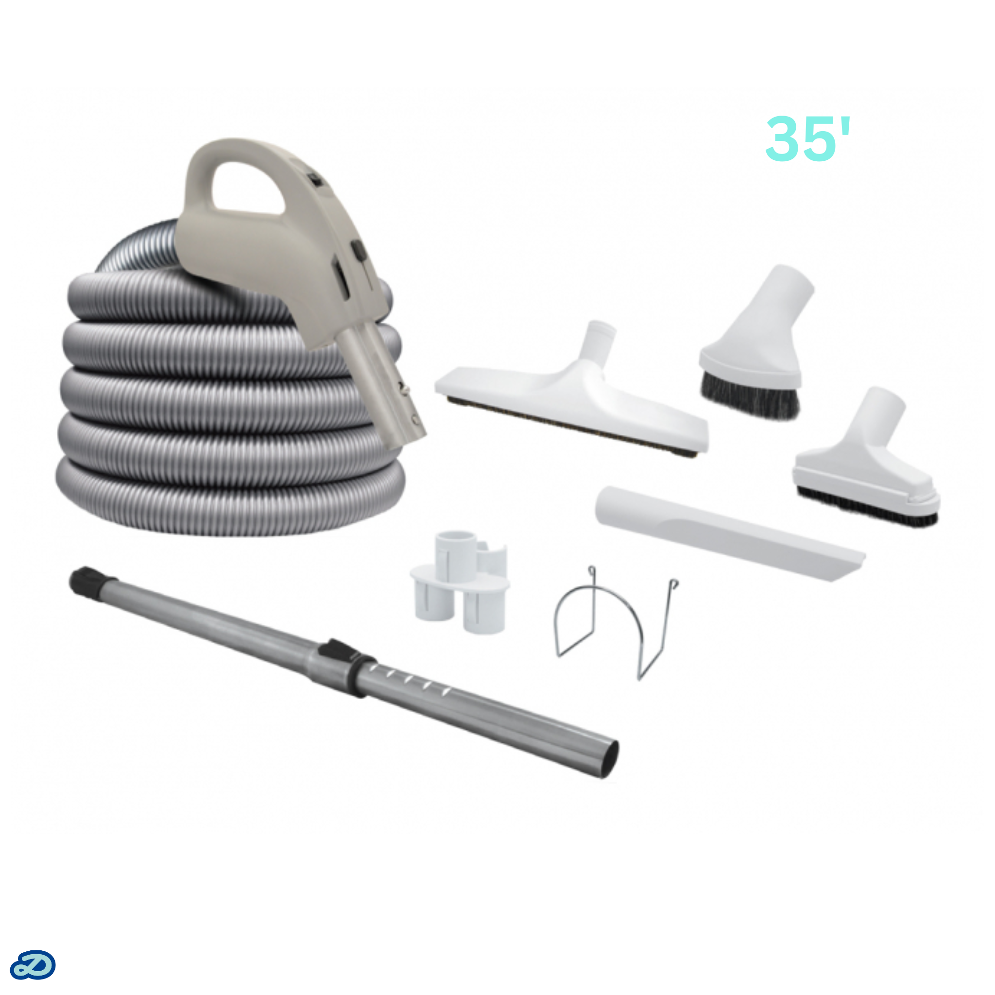 Attachment kit 24V Super Pack with Super Flex hose and On/Off handle (35')