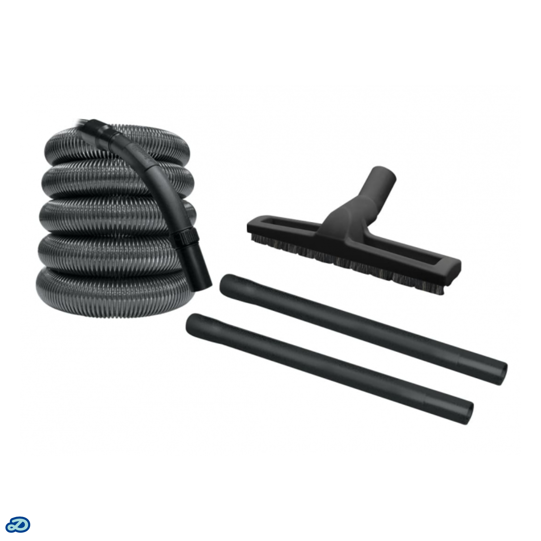 Kitchen hose stretch attachment kit - 30 ft (9.14 m) - With floor brush and 2 wands included