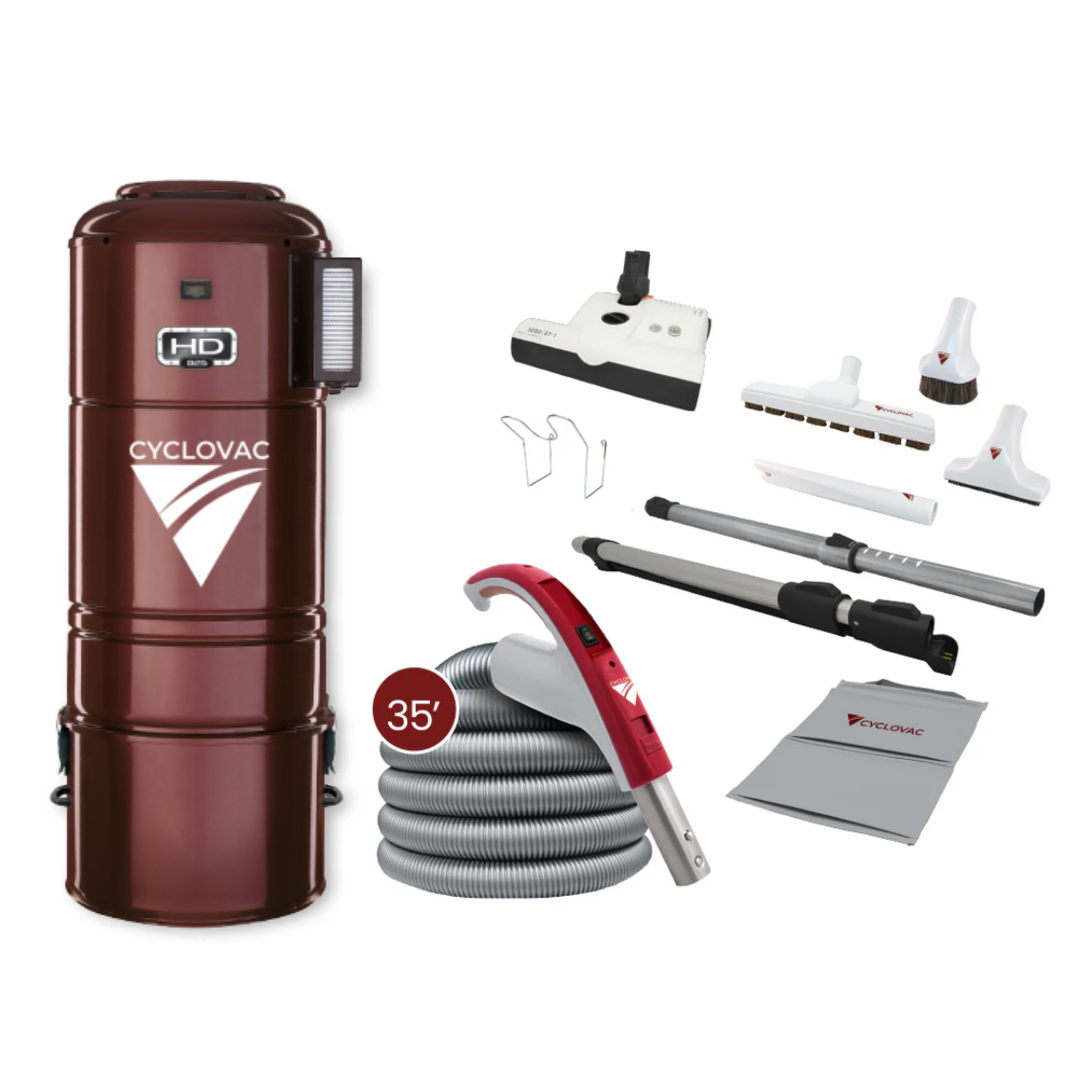 Combo CycloVac Diplomat H925 avec kit d'accessoires électriques de luxe - 35'