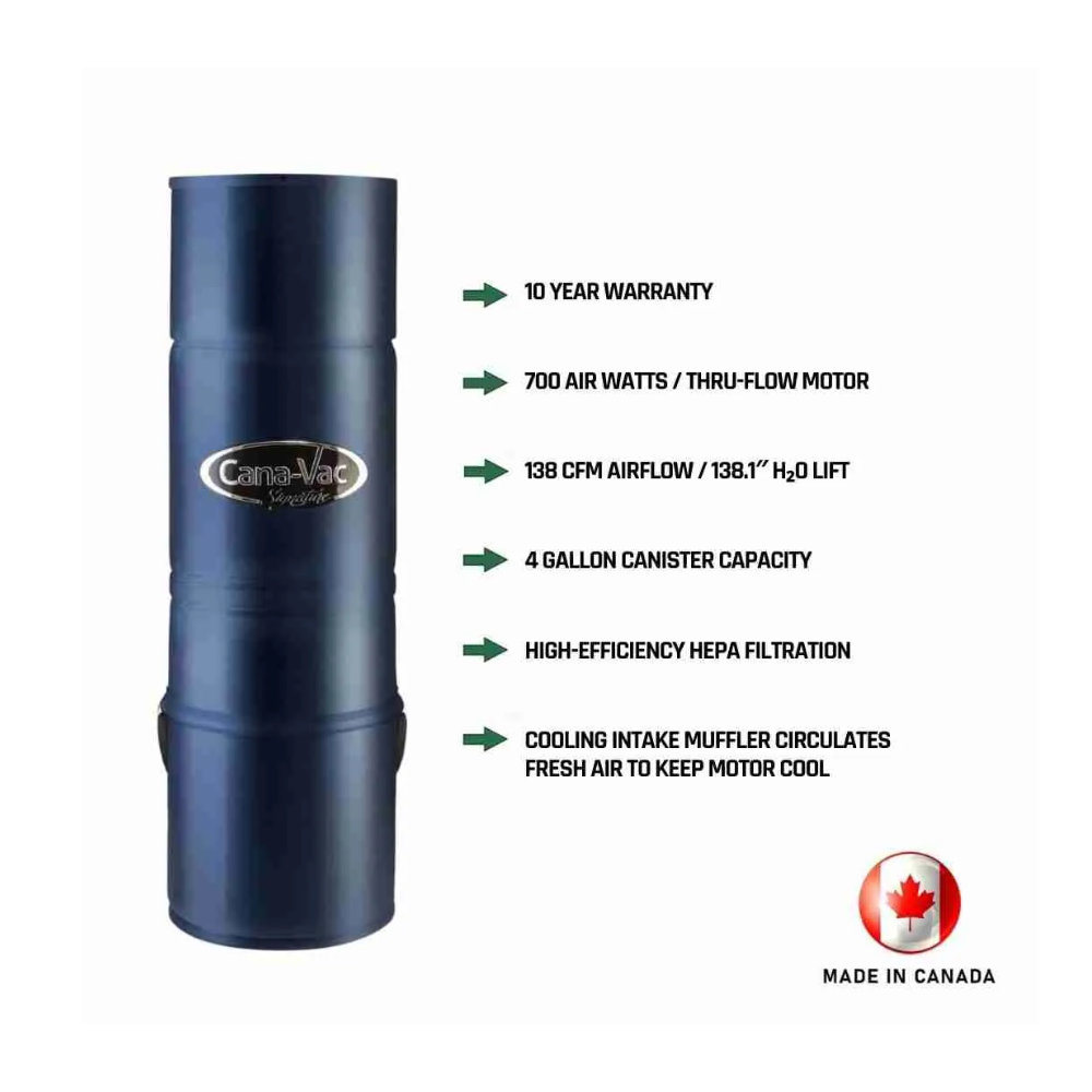 CanaVac Signature ACAN690A Bagged Central Vacuum Unit