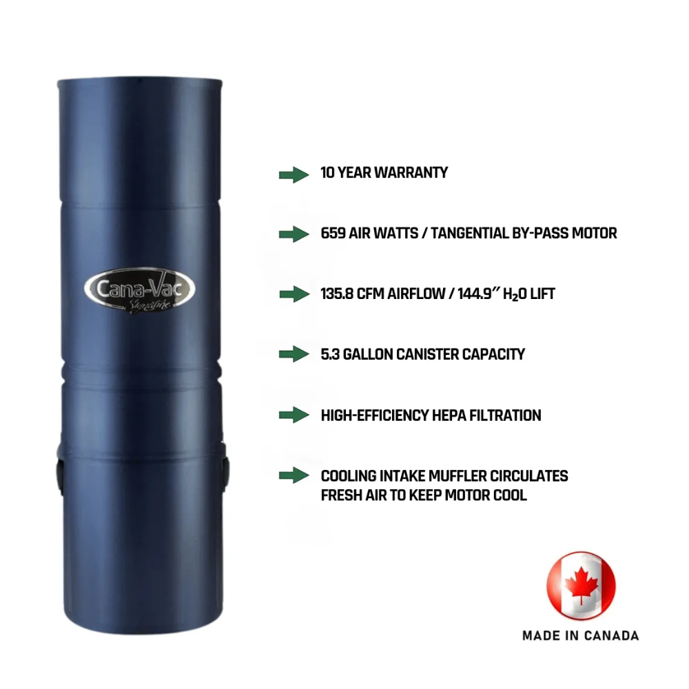 CanaVac Signature ACAN790A Bagged Central Vacuum Unit