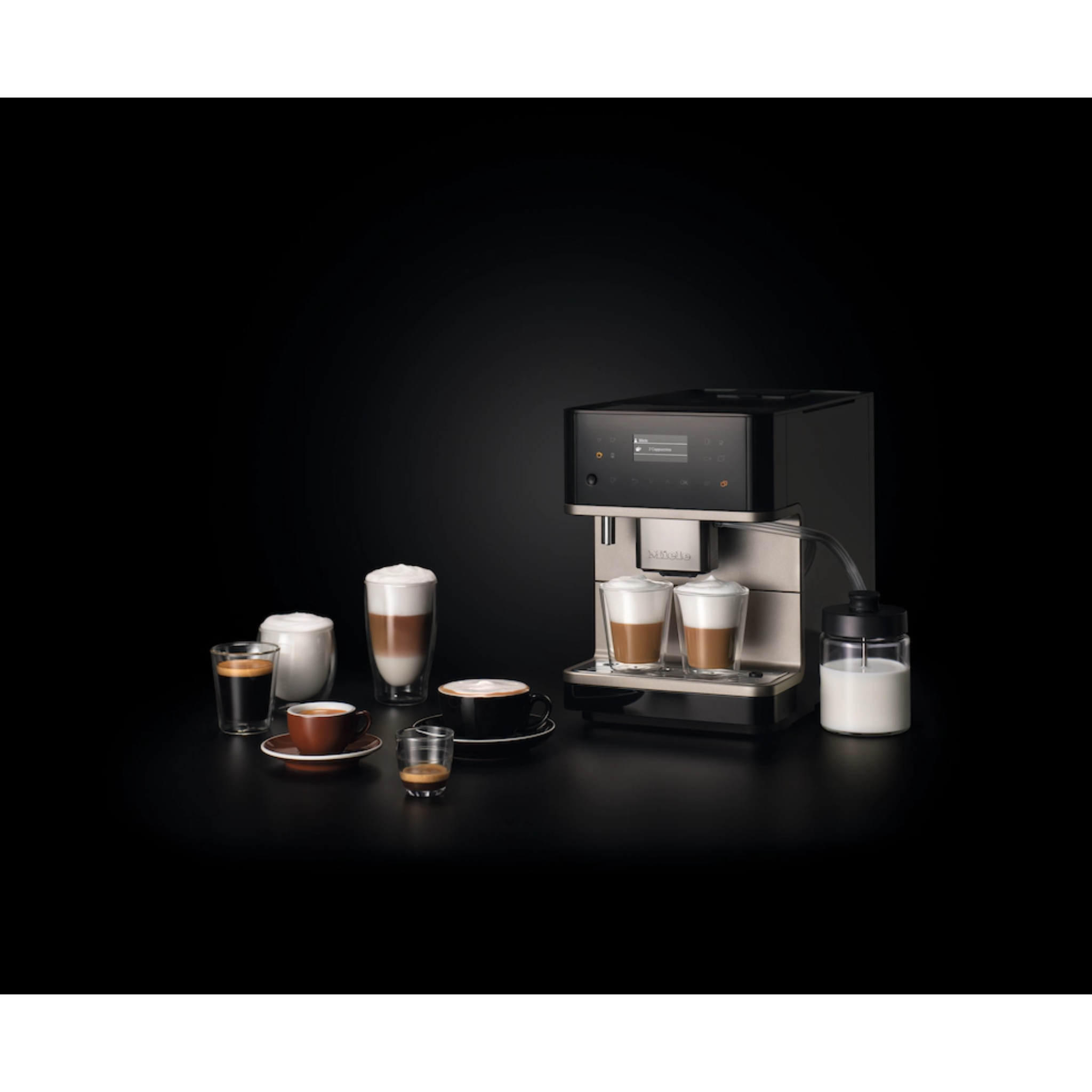 Récipient à lait en verre pour une mousse de lait onctueuse et crémeuse