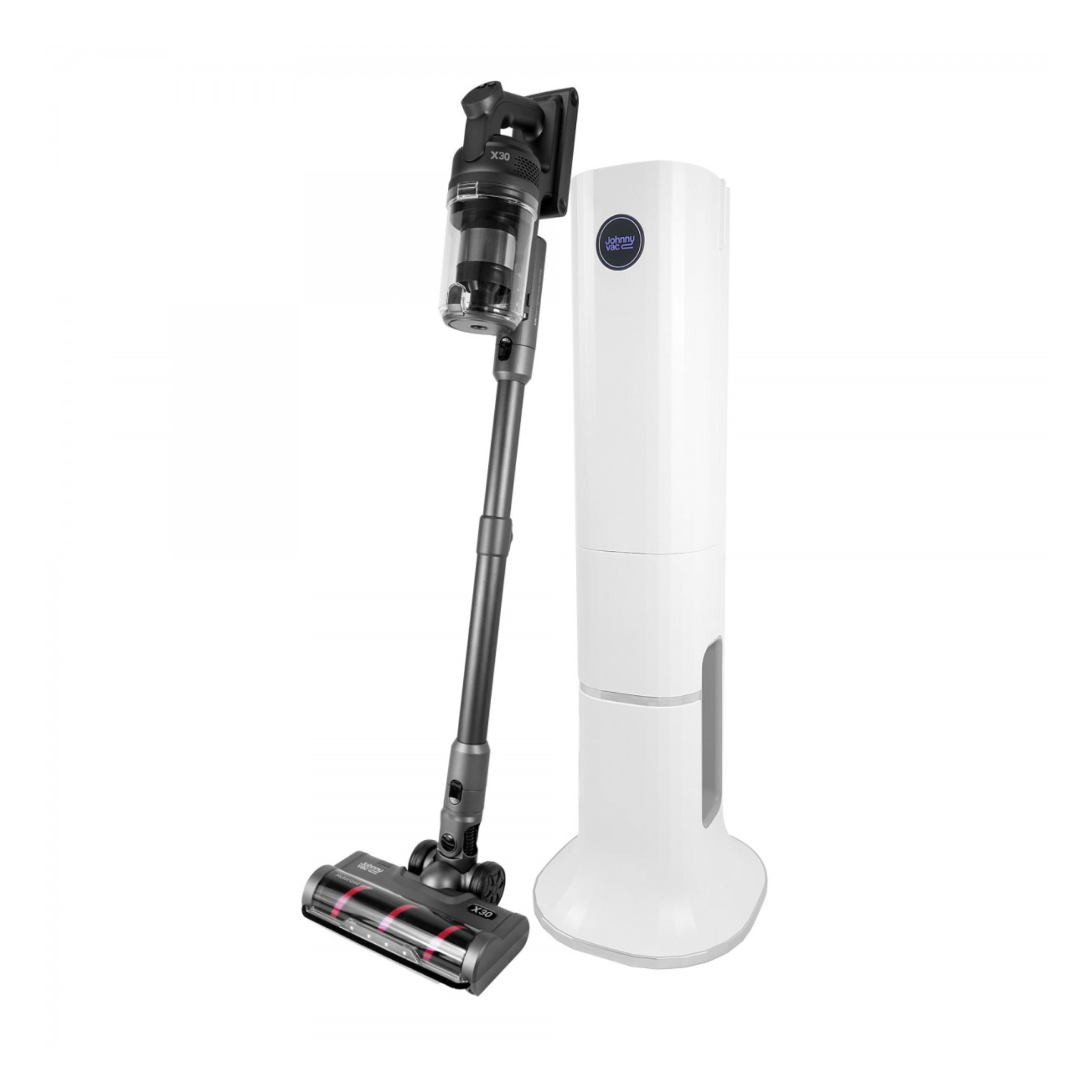 Cordless Stick Vacuum Cleaner with Charging Station - SERENITY - 25.9 V Battery - White