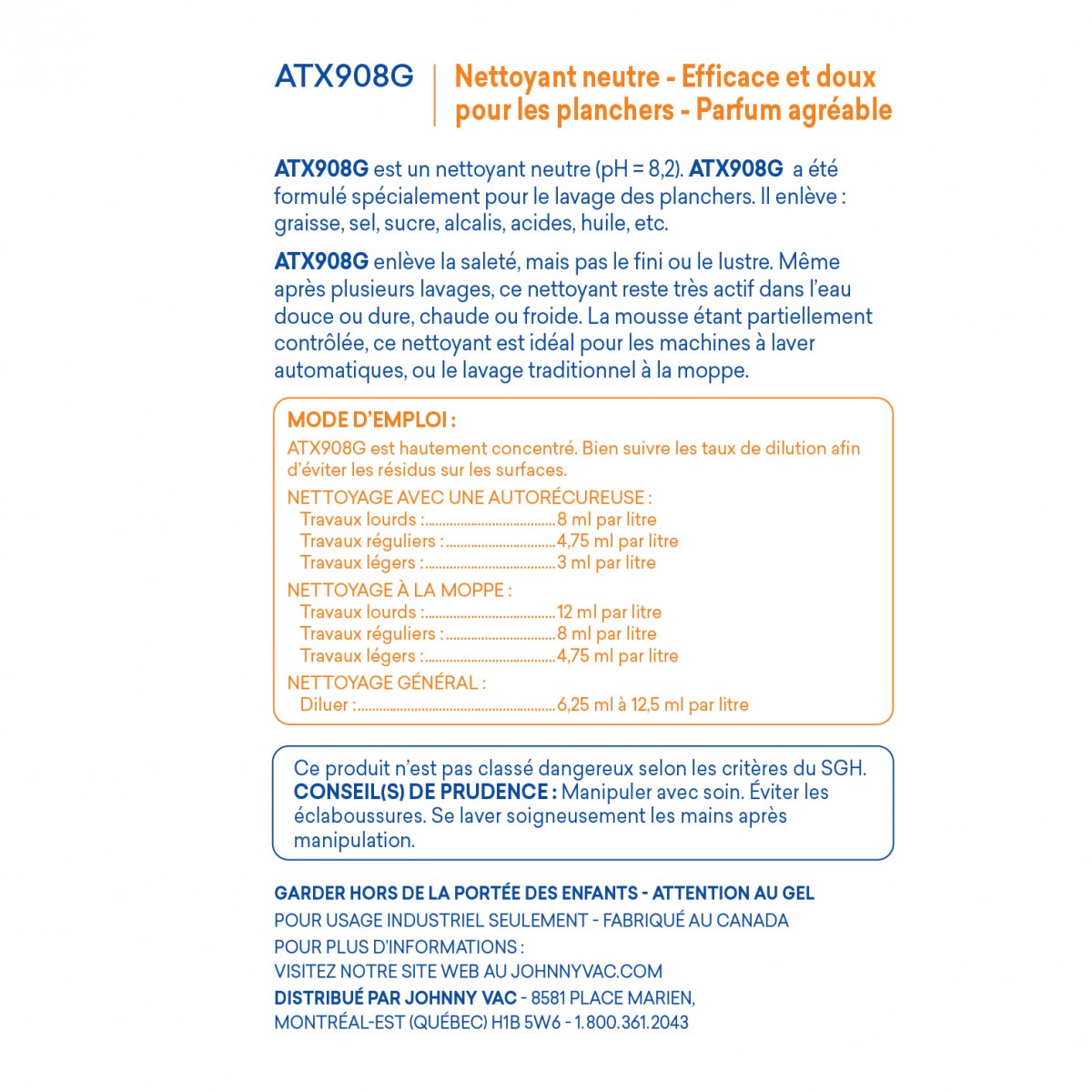 Neutral Cleaner - Effective And Mild For Floors - 1,06 gal (4 L) - Attax ® Pro