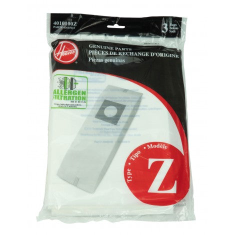 Bag for Hoover Type Z Vacuum - Pack of 3 Bags