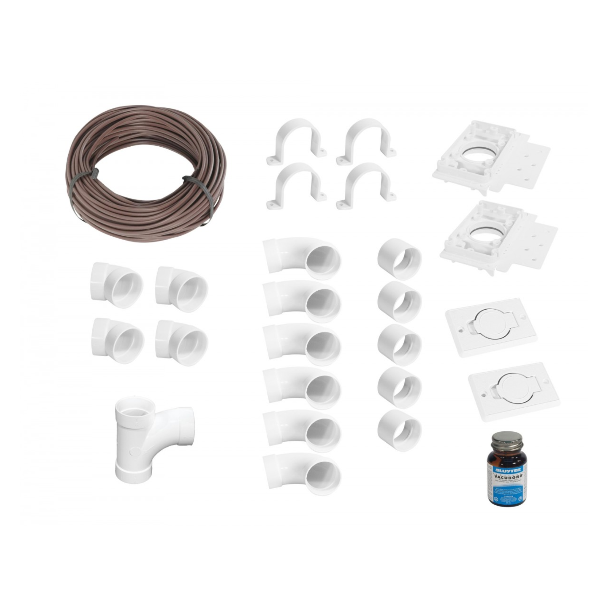 Kit d'installation pour aspirateur central - 2 entrées