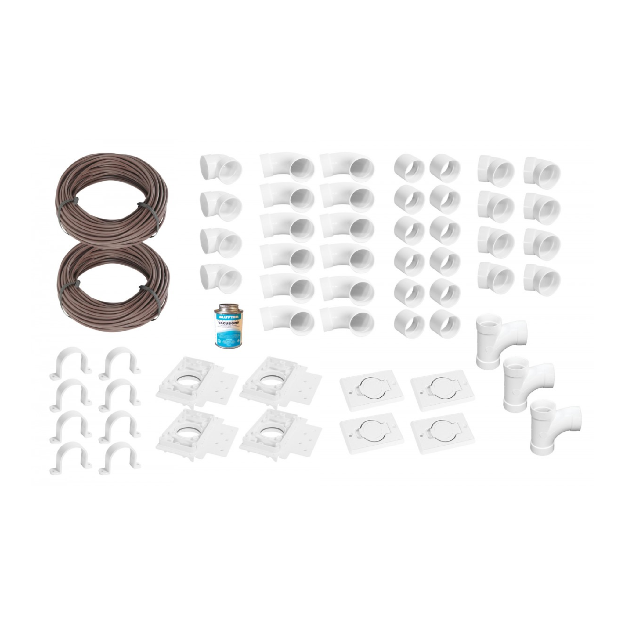 Kit d'installation pour aspirateur central - 4 entrées