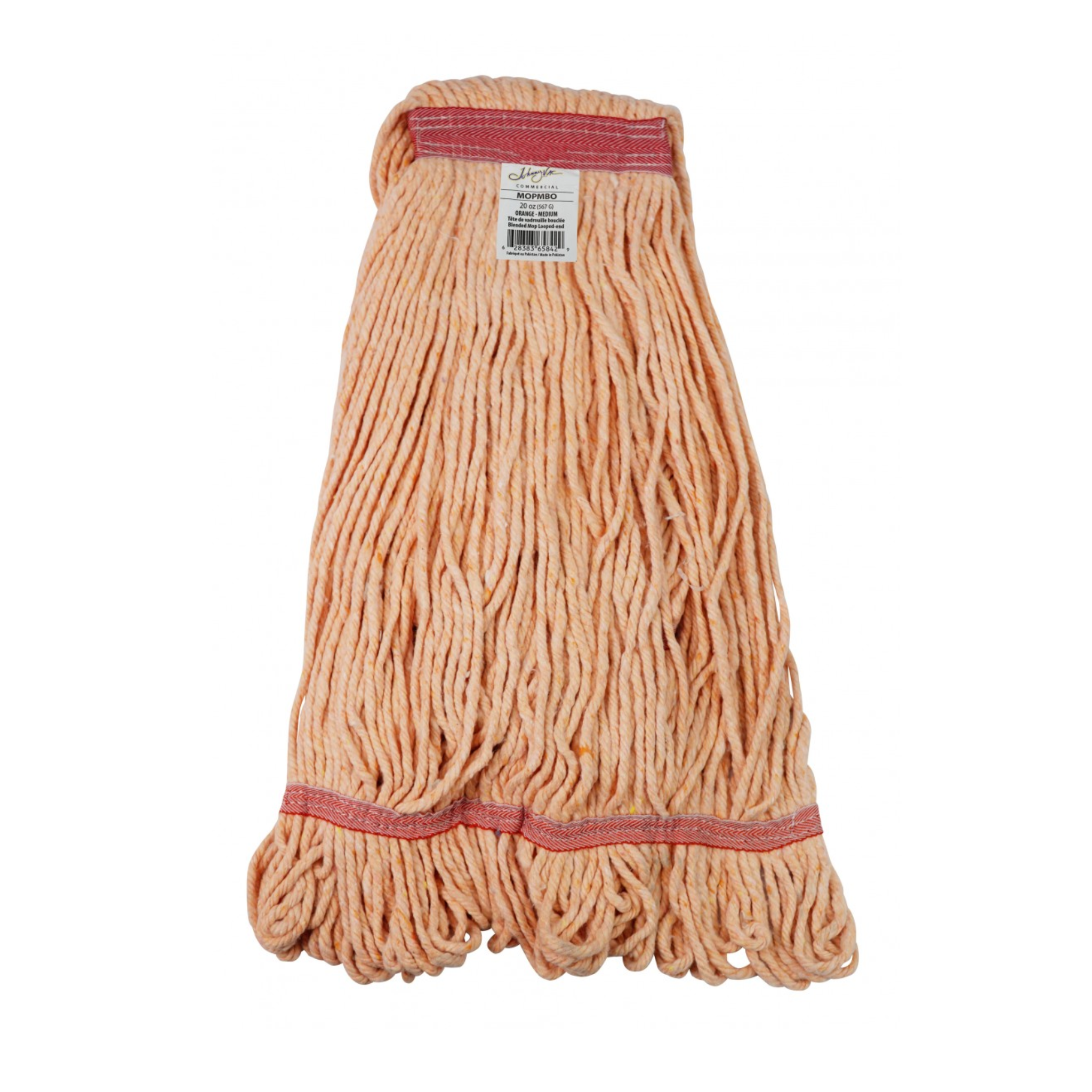 Synthetic WET Mop 20oz Replacement Head - with Narrow Strips and Looped End - Orange - Medium
