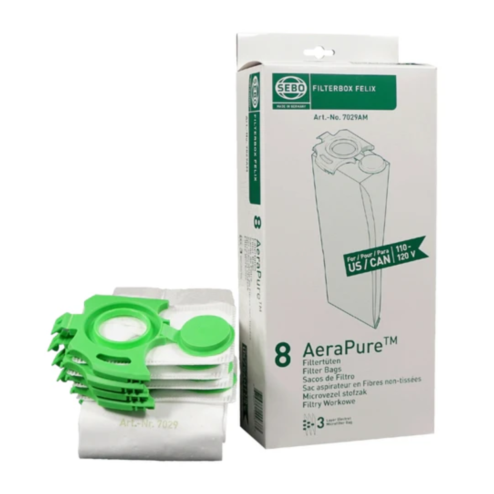 Sacs filtrants SEBO Felix-Series AeraPure™