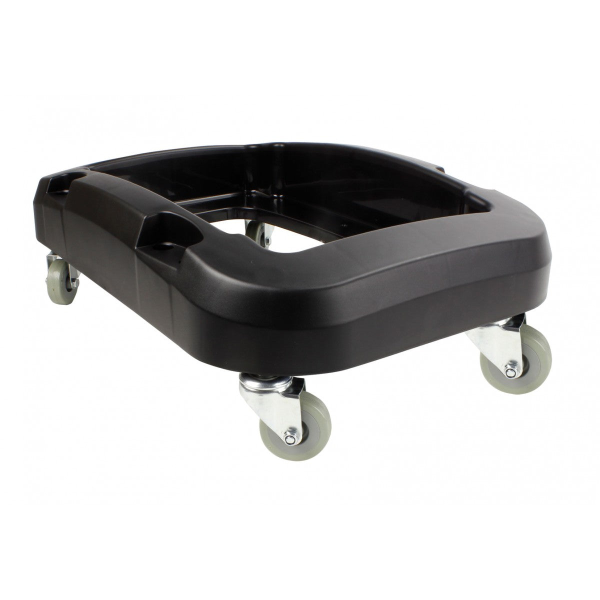 Station de recyclage - 3 poubelles - tri par couleur - capacité de 13,2 gal (60 L) chacune - sur roues - grise