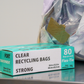 Clear recycling bags - 75 L - strong - 80 per box