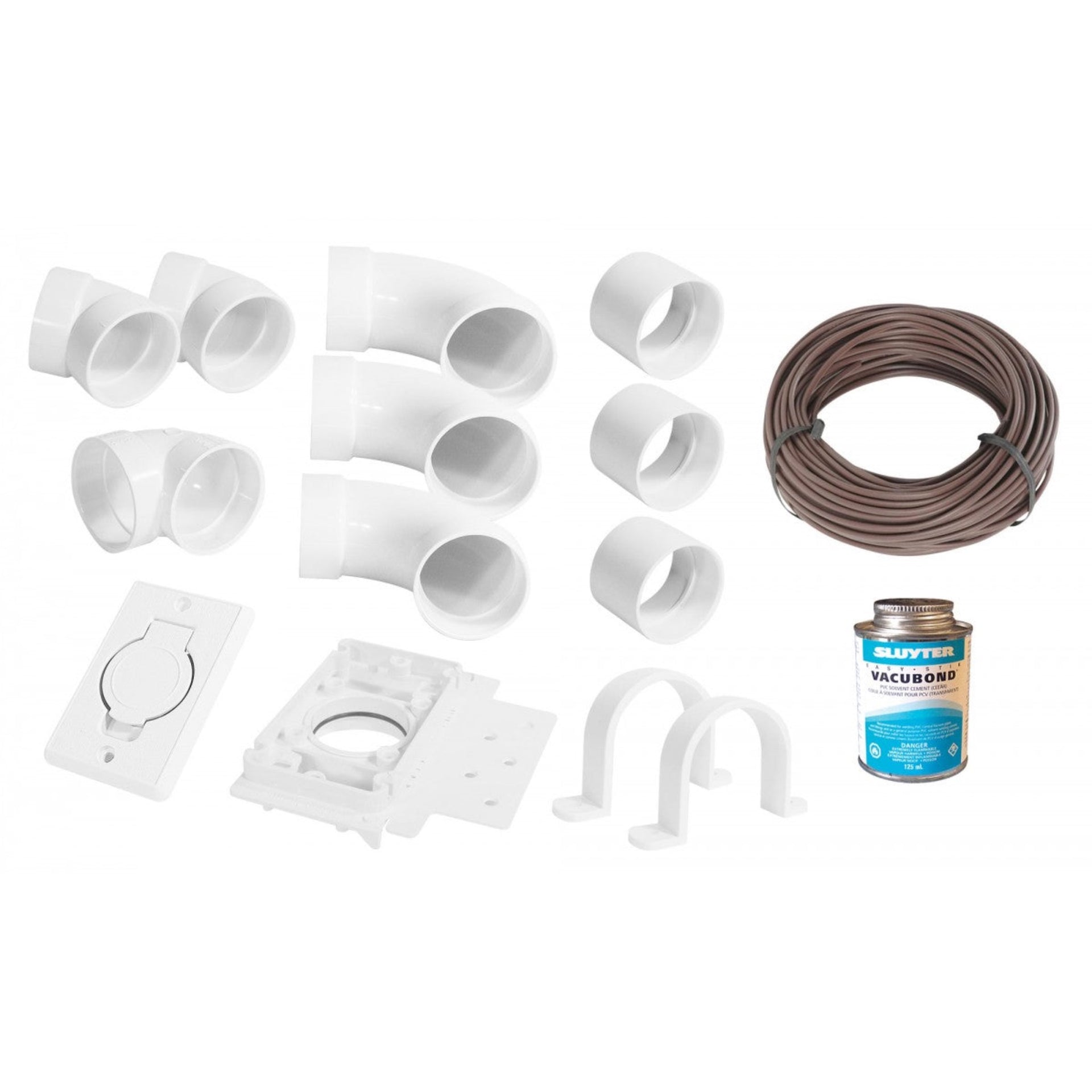 Kit d'installation d'aspirateur central - 1 sortie