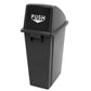 Trash can with domed lid - 16 gal (60 L) - Black