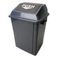Swing Lid Trash Can - 10 gal (40 L) - Gray and Black